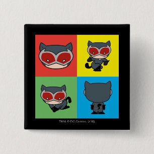 Macaron Carré 5 Cm Poses de caractères de Chibi Catwoman