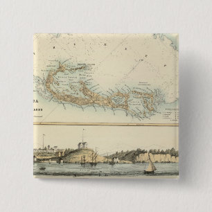 Macaron Carré 5 Cm Possession britannique d'Indiens de l'Ouest