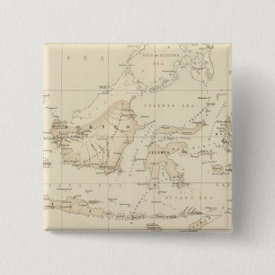 Macaron Carré 5 Cm Possession hollandaise dans l'archipel indien