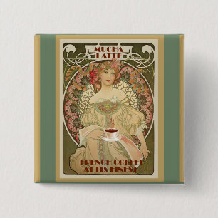 Macaron Carré 5 Cm Poster vintage de café