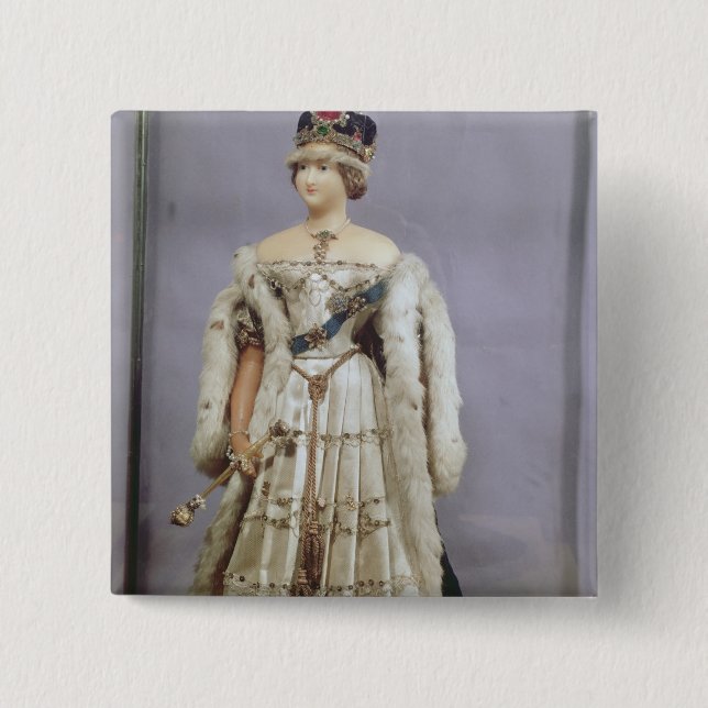 Macaron Carré 5 Cm Poupée de la Reine Victoria (Devant)