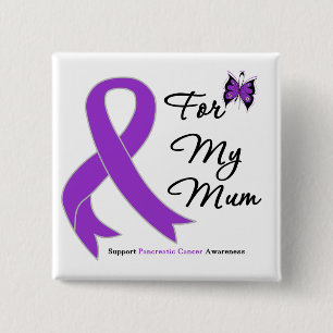 Macaron Carré 5 Cm Pour ma conscience de Cancer pancréatique de mama