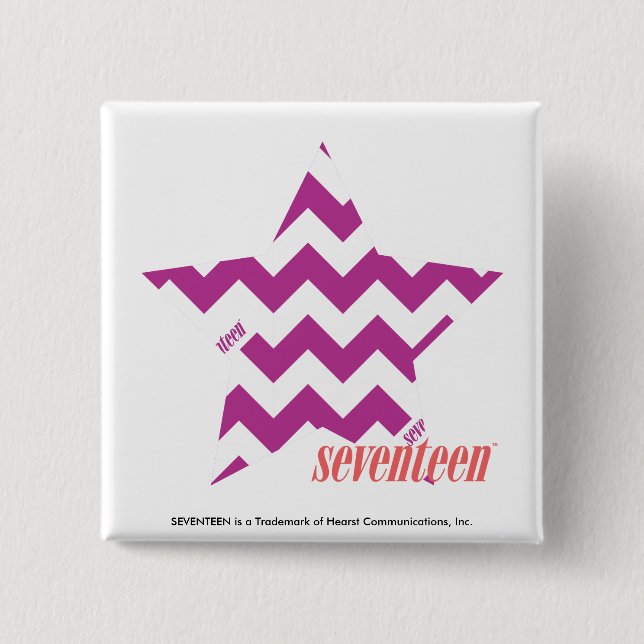 Macaron Carré 5 Cm Pourpre 4 de zigzag (Devant)