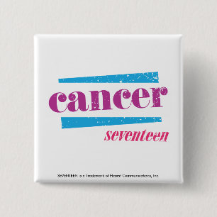 Macaron Carré 5 Cm Pourpre de Cancer