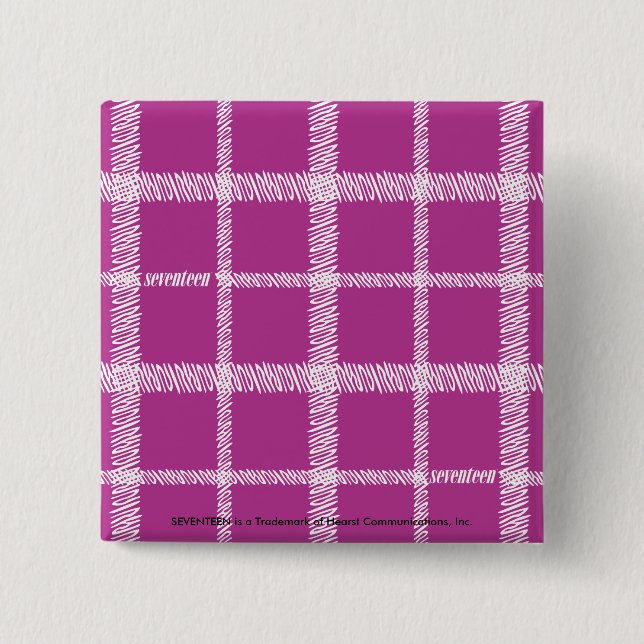 Macaron Carré 5 Cm Pourpre de plaid (Devant)