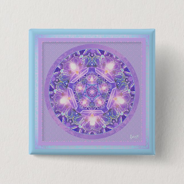 Macaron Carré 5 Cm Pourpre W1 (Devant)