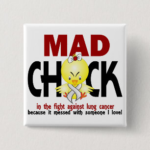 Macaron Carré 5 Cm Poussin fou dans le cancer de poumon de combat