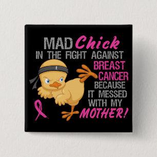 Macaron Carré 5 Cm Poussin fou sali avec le cancer du sein de la mère