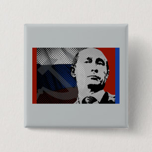 Macaron Carré 5 Cm Poutine avec drapeau russe