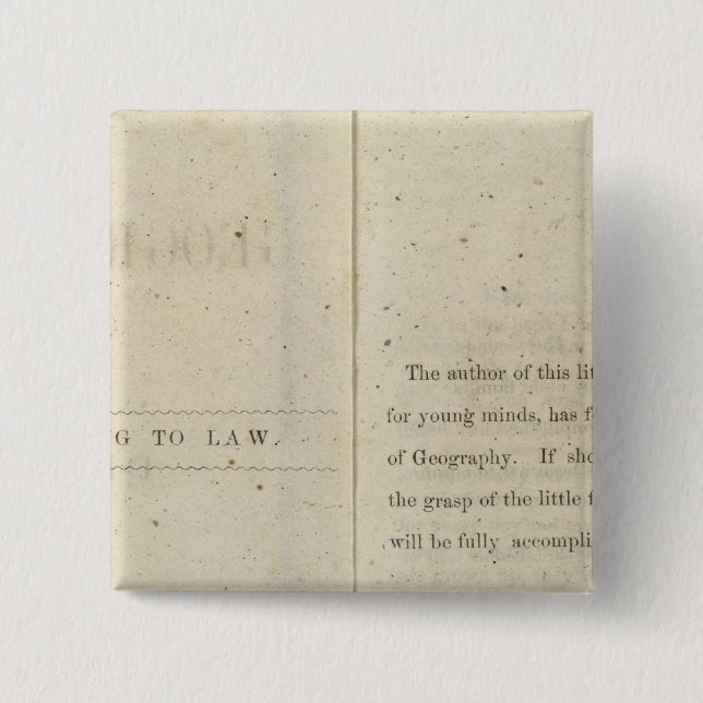 Macaron Carré 5 Cm Préface Lecteur géographique pour enfants Dixie (Devant)