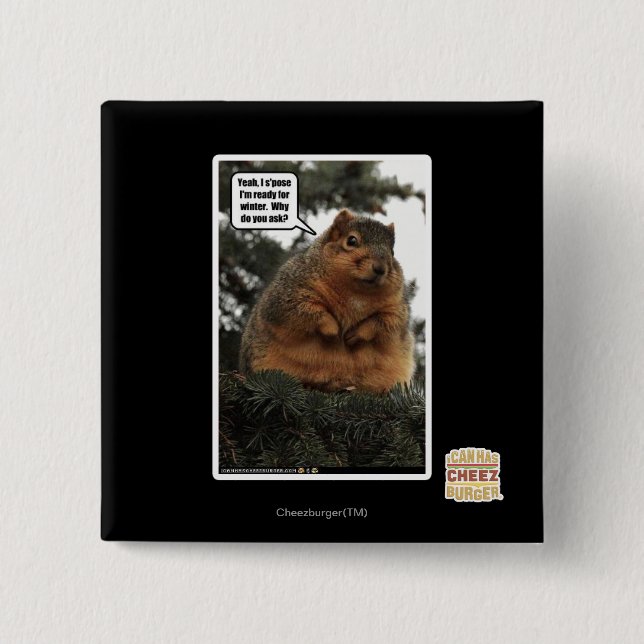 Macaron Carré 5 Cm Préparez pour l'hiver (Devant)