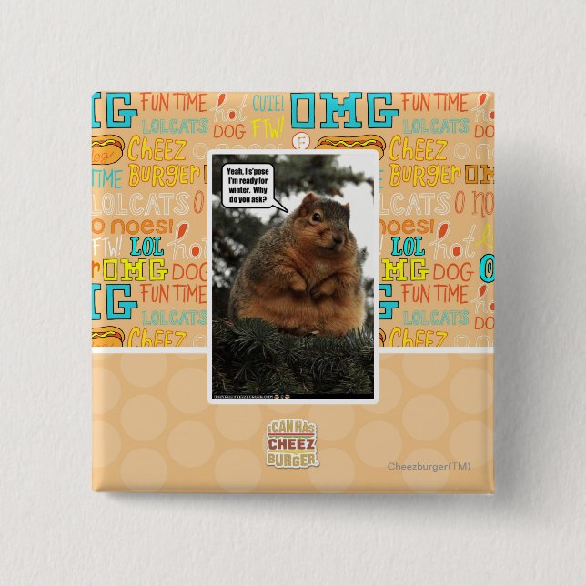 Macaron Carré 5 Cm Préparez pour l'hiver (Devant)