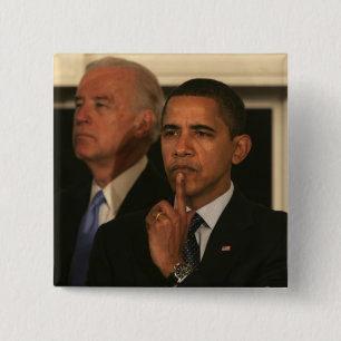 Macaron Carré 5 Cm Président Barack Obama et Vice-président