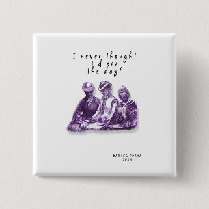 MACARON CARRÉ 5 CM PRÉSIDENT BARACK OBAMA : "JE N'AI JAMAIS PENSÉ" 