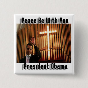 MACARON CARRÉ 5 CM PRÉSIDENT OBAMA RELIGIOUS SQUARE BUTTON