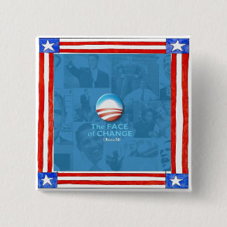 Macaron Carré 5 Cm PRÉSIDENTE OBAMA Inauguration Commémoration