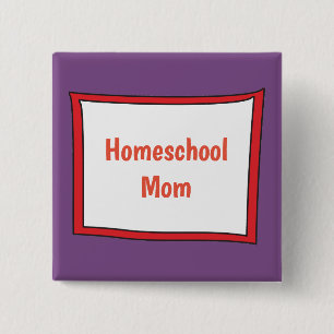 Macaron Carré 5 Cm Pretty purple and red homeschool mom