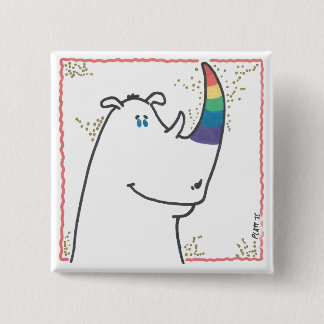 Macaron Carré 5 Cm Pride Rhino Button