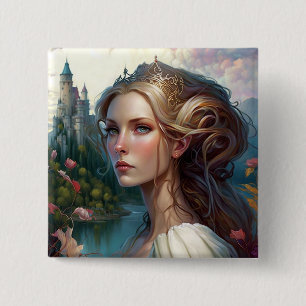 Macaron Carré 5 Cm Princess Castle Imaginaire Art