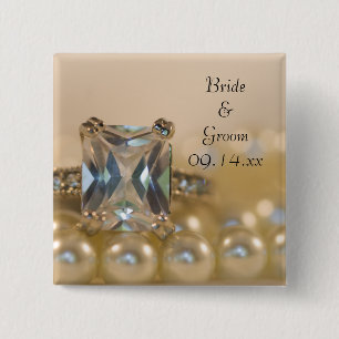 Macaron Carré 5 Cm Princesse bague à diamant et épouser blanc de