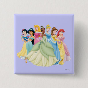Macaron Carré 5 Cm Princesse Disney  Aurora, Tiana, Cendrillon Centre