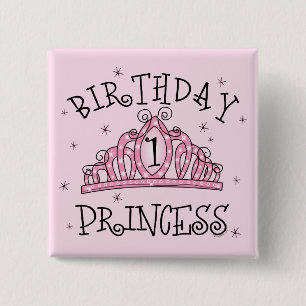 Macaron Carré 5 Cm Princesse ęr anniversaire d'anniversaire de
