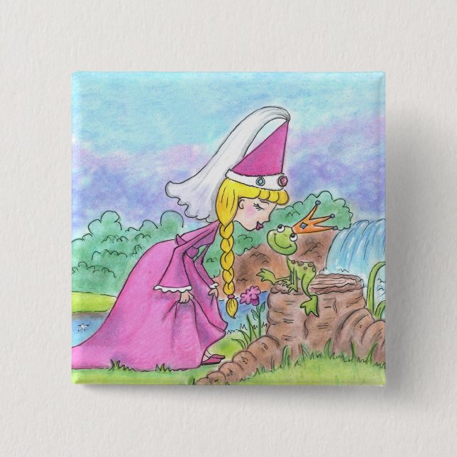 Macaron Carré 5 Cm Princesse et Toad (Devant)