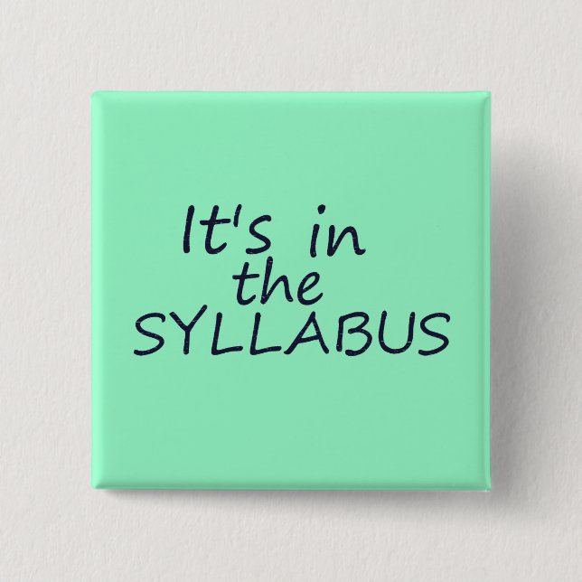 Macaron Carré 5 Cm Professeur drôle Button d'université (Devant)