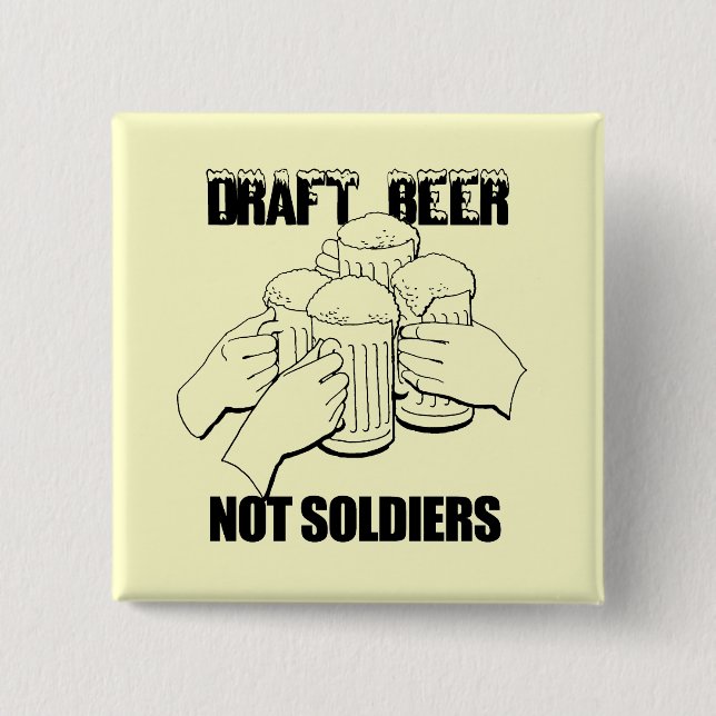 MACARON CARRÉ 5 CM PROJET BIÈRE PAS SOLDATS (Devant)