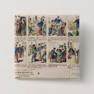 Macaron Carré 5 Cm Propagande républicaine