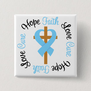 Macaron Carré 5 Cm Prostate Cancer Faith Hope Love Cross