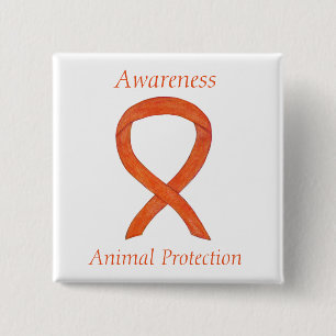 Macaron Carré 5 Cm Protection des animaux Étanchéité à l'orange