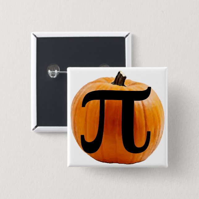 Macaron Carré 5 Cm Pumpkin Button (Devant & derrière)