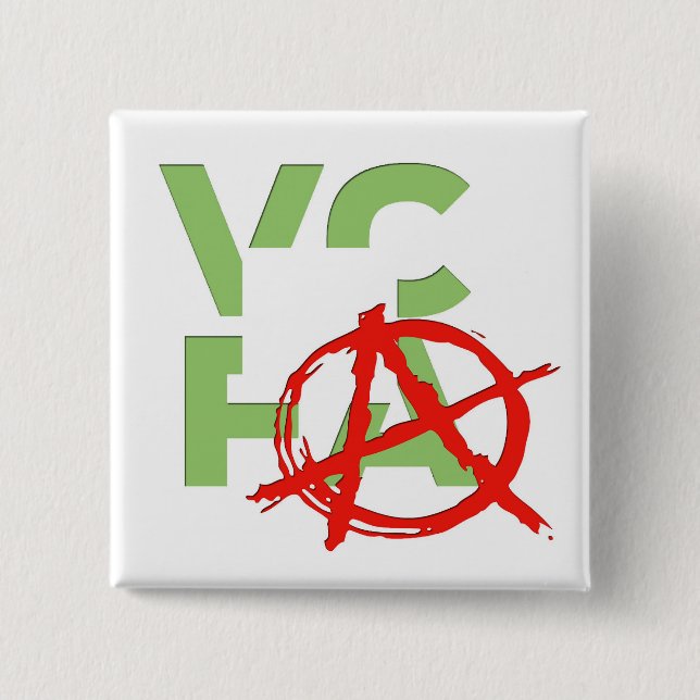 Macaron Carré 5 Cm Punk de VCFA ! Bouton (Devant)