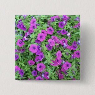 Macaron Carré 5 Cm Purple Petunias Button