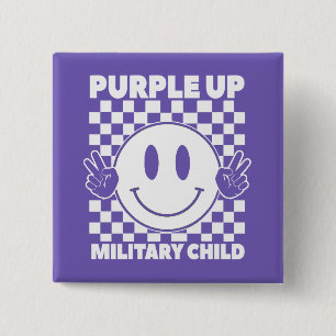 Macaron Carré 5 Cm Purple Up For Military Kids Military Child Mois