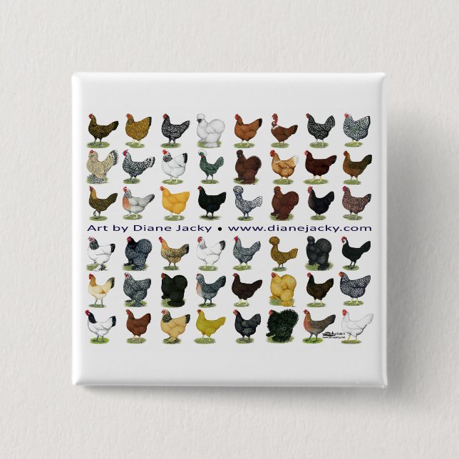 Macaron Carré 5 Cm Quarante-huit Hen Promo (Devant)