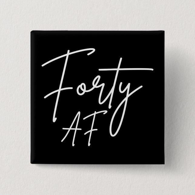 Macaron Carré 5 Cm Quarty AF I - Cadeau d'anniversaire (Devant)