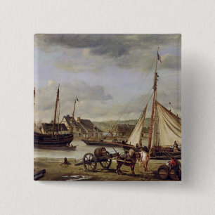 Macaron Carré 5 Cm Quay du négociant à Rouen, 1834