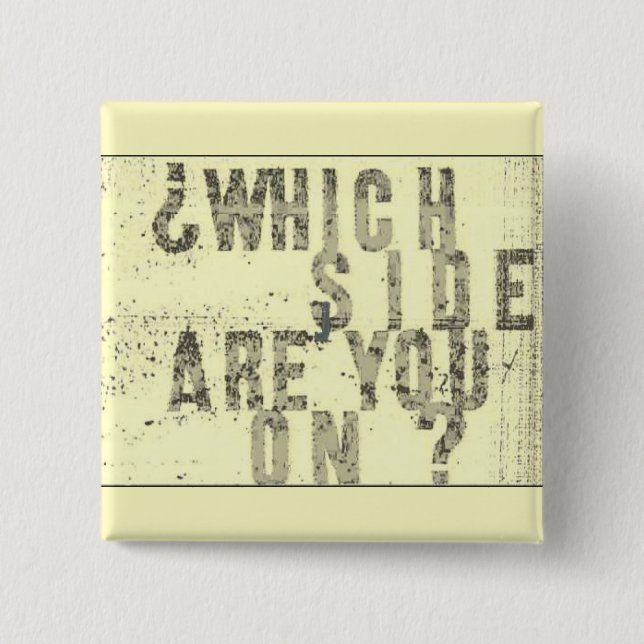 Macaron Carré 5 Cm Quel côté êtes-vous en ligne ? bouton (Devant)