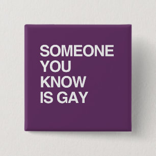 MACARON CARRÉ 5 CM QUELQU'UN VOUS KNOW EST GAI