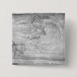 Macaron Carré 5 Cm RAM et tête d'une RAM