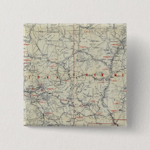 Macaron Carré 5 Cm Rand McNally Voies automobiles officielles 1925