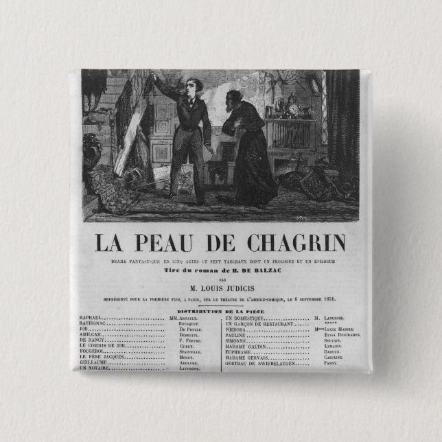 Macaron Carré 5 Cm Raphael de Valentin et le commerçant (Devant)