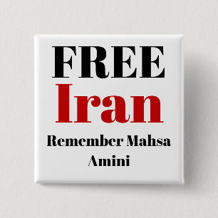 Macaron Carré 5 Cm RAPPEL IRAN LIBRE Mahsa Amini