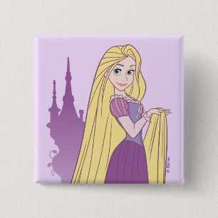 Macaron Carré 5 Cm Rapunzel & Tower Graphic