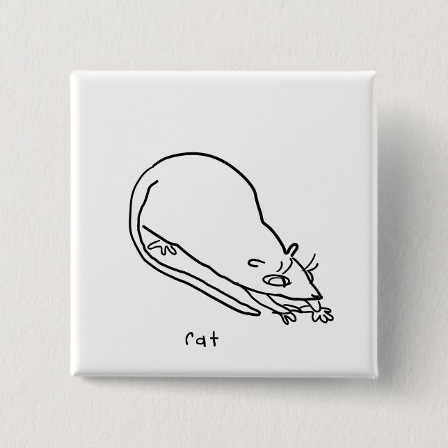 Macaron Carré 5 Cm rat (Devant)