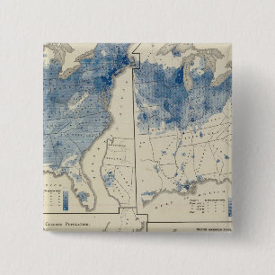 Macaron Carré 5 Cm Recensement de la population aux États-Unis