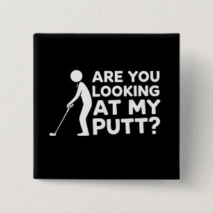 Macaron Carré 5 Cm Regardez-Vous Mon Amant de Golf Putt Cadeau de Gol