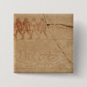 Macaron Carré 5 Cm Remorquant un bateau, du Mastaba de Mereruka